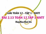 Bài 2.13 SGK Toán 12 tập 1 Kết nối tri thức